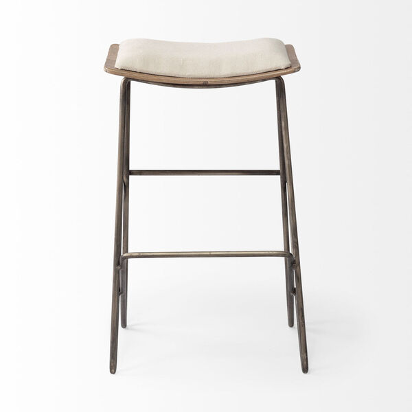Katniss Gold and Cream Counter Height Stool, image 2