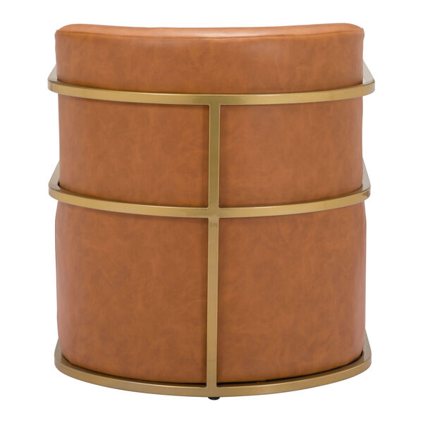 Xander Brown and Gold Accent Chair, image 5