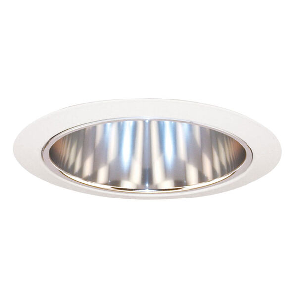 27 CWH 6-Inch Tapered Cone Clear Alzak Cone with White Trim Ring, image 1