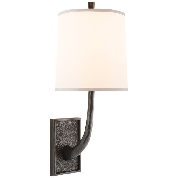 Lyric Branch Sconce in Bronze with Silk Shade by Barbara Barry, image 1