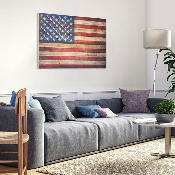 American Dream Digital Print on Solid Wood Wall Art, image 1