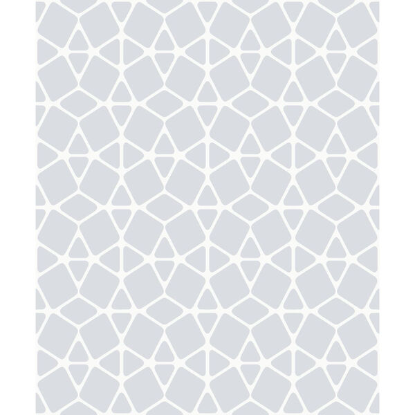 Culture Club Silver and White Geometric Wallpaper, image 1