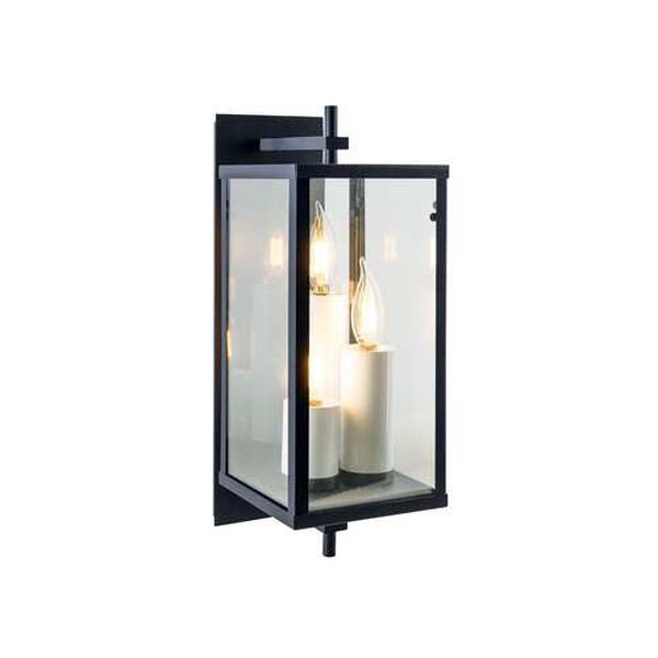 Back Bay Matte Black Three-Light Outdoor Wall Sconce, image 1