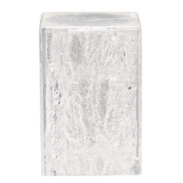 Interiors Clear Solid Acrylic Chairside Table, image 3