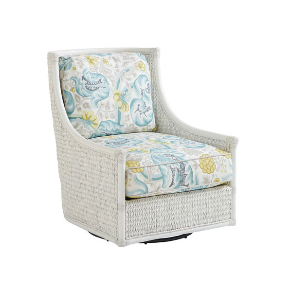 Ocean Breeze White Preston Swivel Chair, image 1