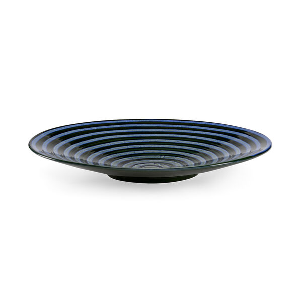 Blue and Black Swirl Plate- Large, image 1