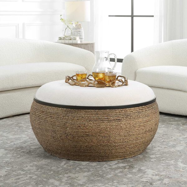 Island Natural and White Storage Coffee Table, image 2