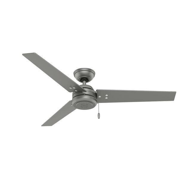 Cassius Matte Silver 52-Inch Outdoor Ceiling Fan, image 1