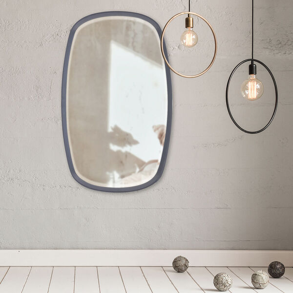 Asher Charcoal Gray Oval Mirror, image 1