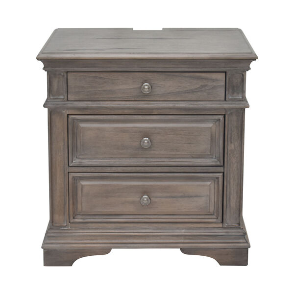 Highland Park Distressed Driftwood Nightstand, image 3