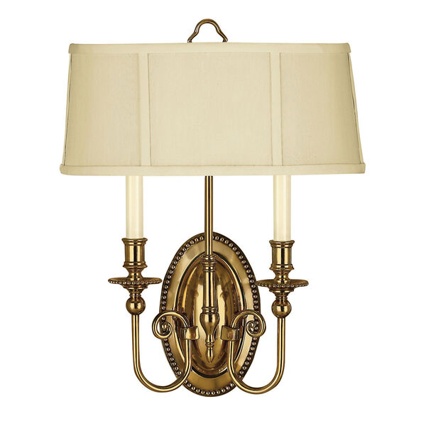 Oxford Burnished Brass Two-Light Wall Sconce, image 1