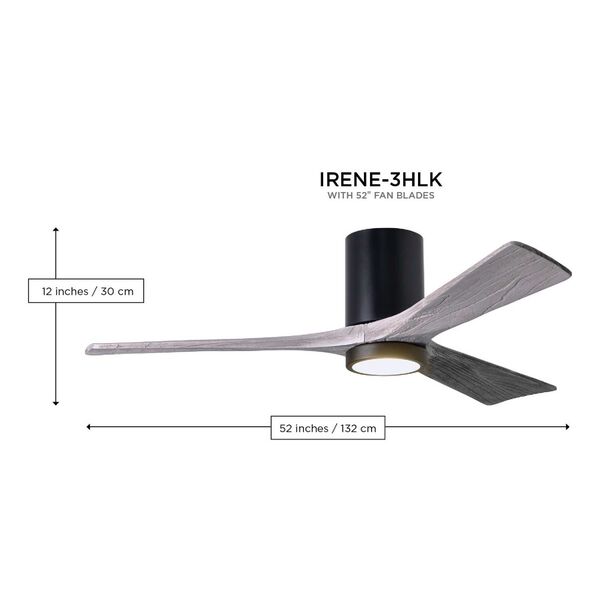 Irene-3HLK Brushed Nickel 52-Inch Ceiling Fan with LED Light Kit and Walnut Tone Blades, image 5