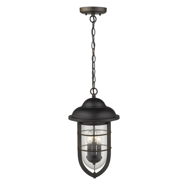 Dylan Oil Rubbed Bronze Three-Light Outdoor Hanging Pendant, image 3
