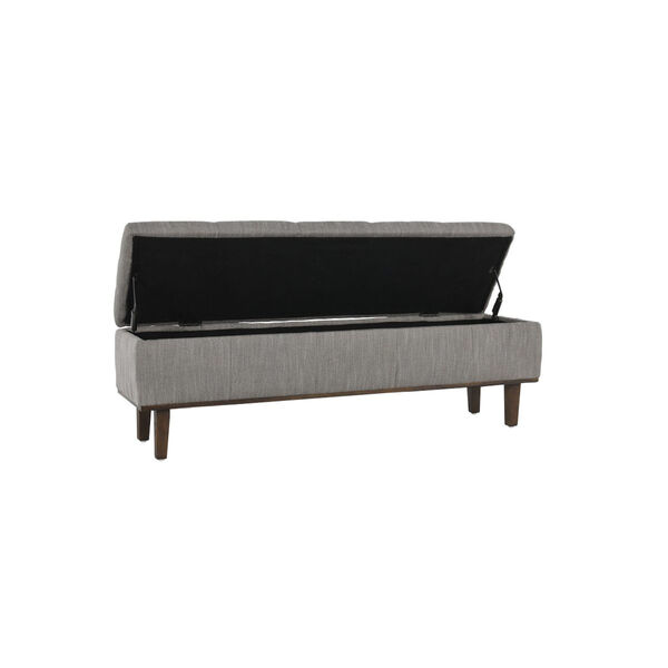Louise Gray Tufted Storage Bench, image 6