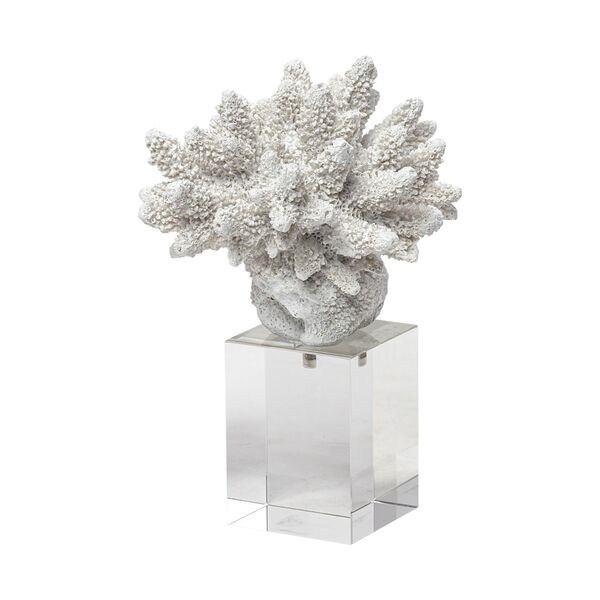 Isla White 6-Inch Replica Coastal Coral Decorative Object, image 1