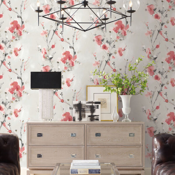Simply Candice Red Charm Peel and Stick Wallpaper, image 4