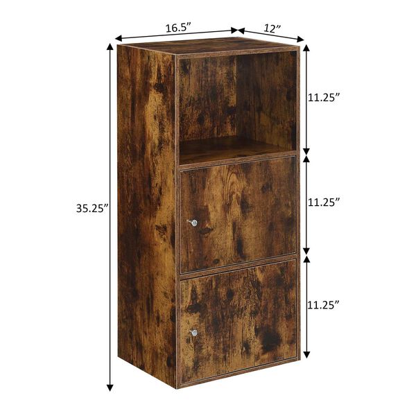 Xtra Storage Barnwood Two-Door Cabinet with Shelf, image 3