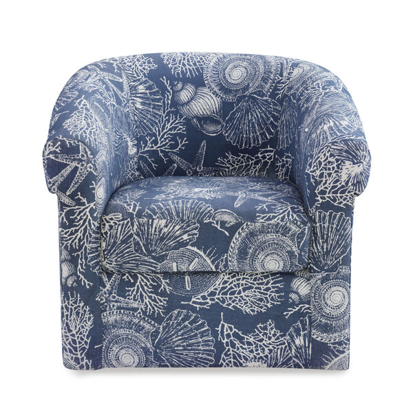 Maverick Blue Swivel Club Chair, image 2