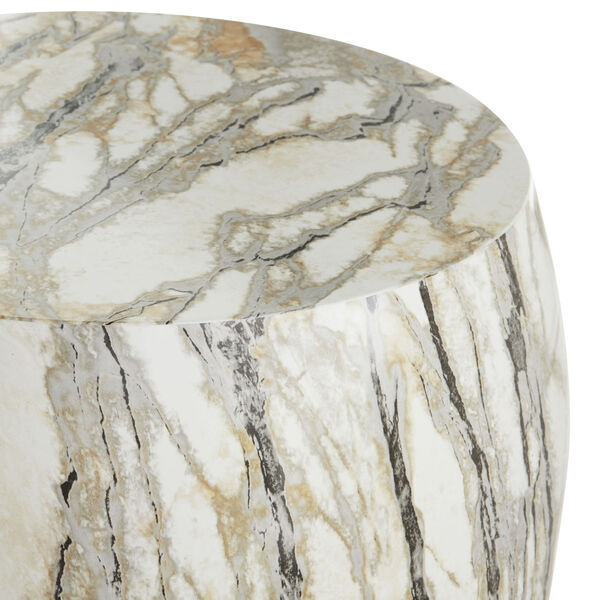 Mojave Faux Marble Kenmore Side Table, image 5