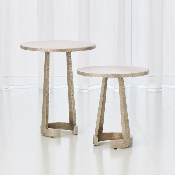 Nickel 20-Inch C-Shaped Table, image 4