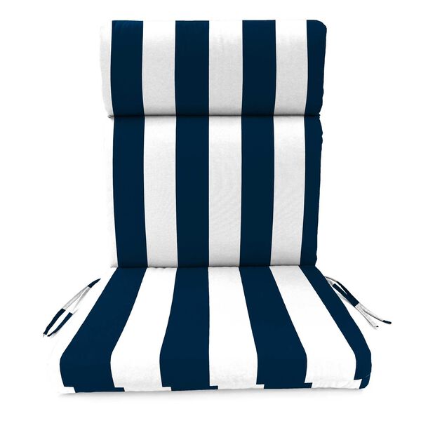 Cabana Navy Blue 22 x 44 Inches French Edge Chair Cushion, image 3