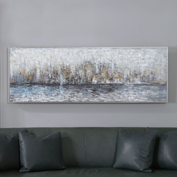 City Reflection Multicolor Hand Painted Canvas, image 3