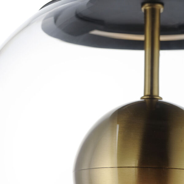 Nucleus Black and Natural Aged Brass LED Semi-Flush Mount, image 3