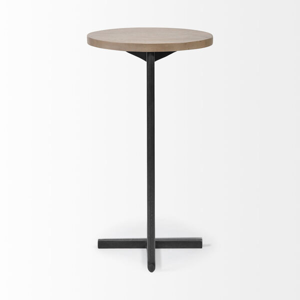 Ballatine I Brown and Black Round Wood Top End Table, image 5