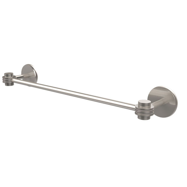 Satellite Orbit One Collection 36 Inch Towel Bar with Dotted Accents, Satin Nickel, image 1