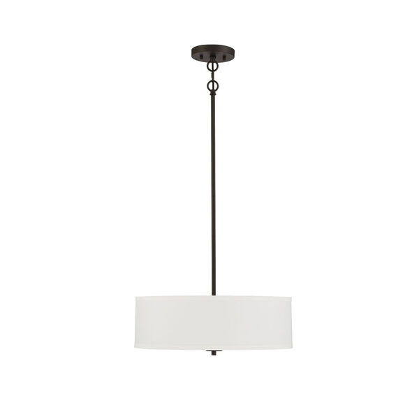 Pax Oil Rubbed Bronze and White Three-Light Pendant, image 2