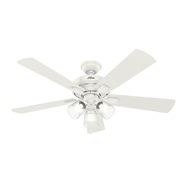 Crestfield Fresh White 52-Inch Three-Light LED Adjustable Ceiling Fan, image 1