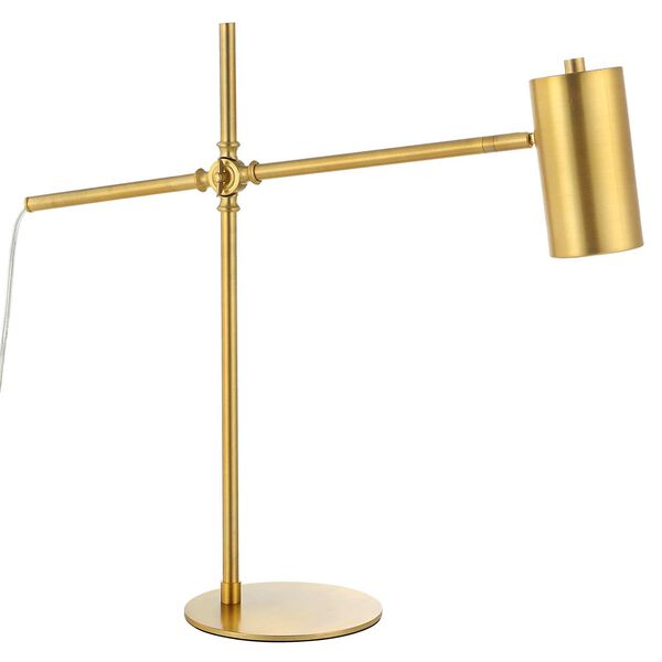 Uptown Brushed Gold One-Light Adjustable Arm Desk Lamp, image 3