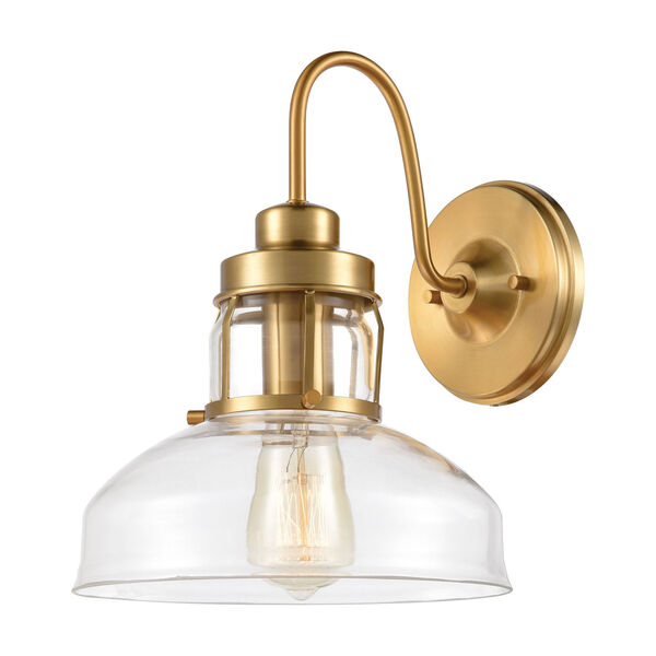 Manhattan Boutique Brushed Brass One-Light Wall Sconce, image 2