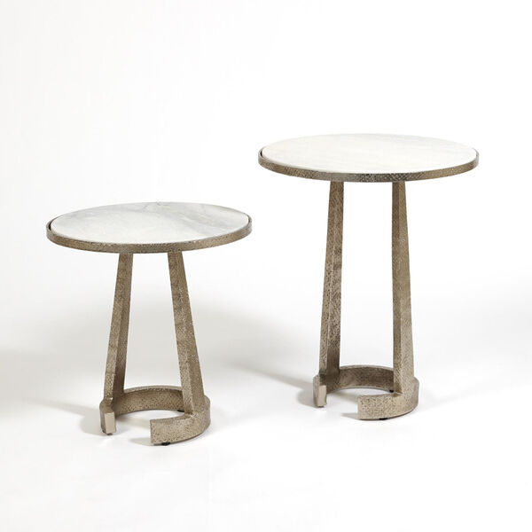 Nickel 20-Inch C-Shaped Table, image 6