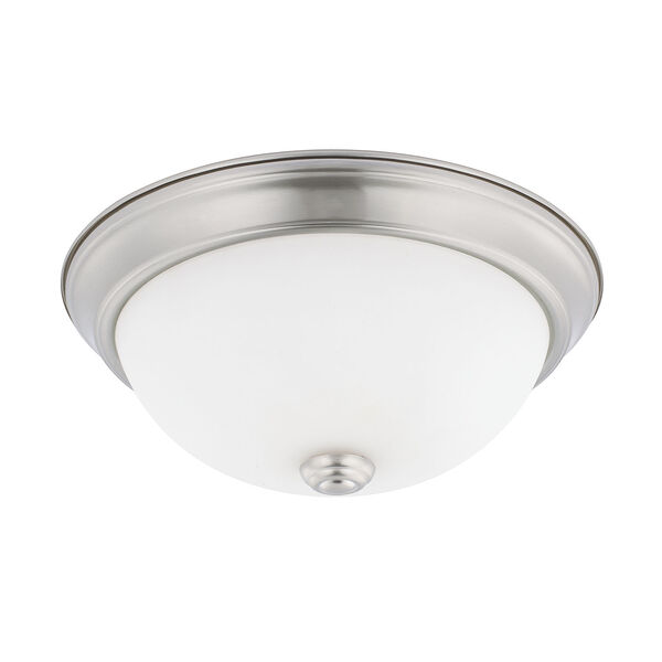 Ceiling Brushed Nickel 11-Inch Two Light Flush Mount, image 1