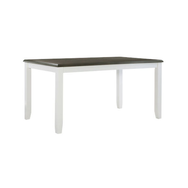 Chloe White and Dark Grey Dining Table, image 1