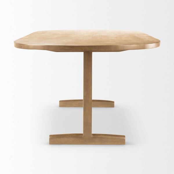Viktor Light Brown Solid Wood Dining Table, image 4