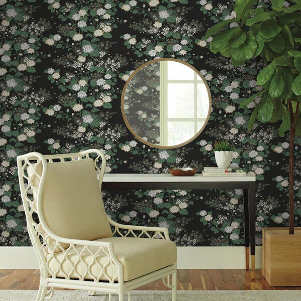Florence Broadhurst Gold Chinese Floral Wallpaper - SAMPLE SWATCH ONLY, image 2