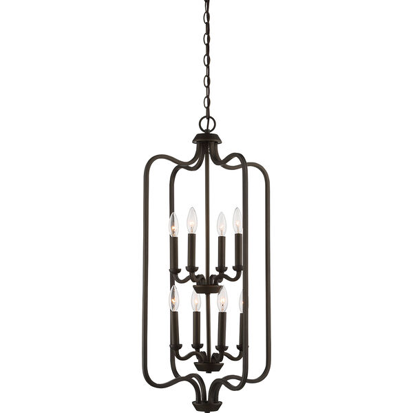 Willow Forest Bronze Eight-Light Pendant, image 1