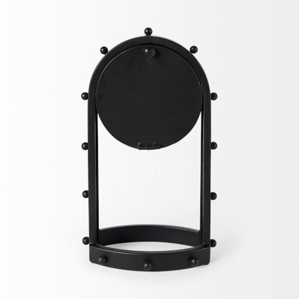 Marian Black Studded Table Clock, image 4