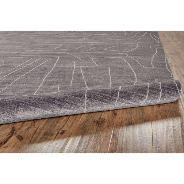 Lennox Modern Abstract Minimalist Gray Ivory Rectangular: 3 Ft. 6 In. x 5 Ft. 6 In. Area Rug, image 6