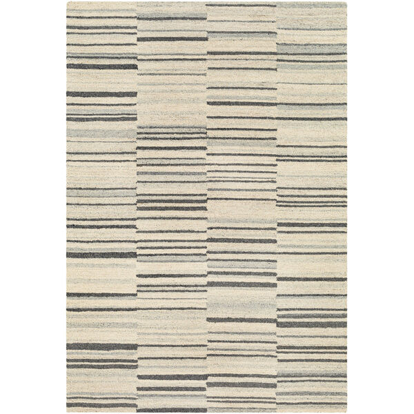 Madelyn Light Beige and Charcoal Rectangular Area Rug, image 1