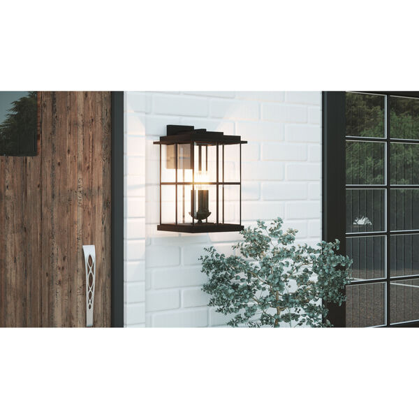 Mulligan Matte Black 10-Inch Three-Light Outdoor Wall Sconce, image 3
