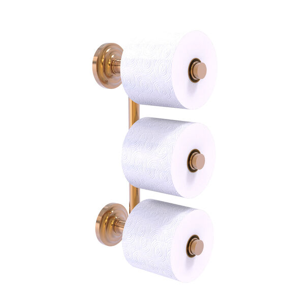 Que New Brushed Bronze Three Roll Toilet Paper Holder, image 1