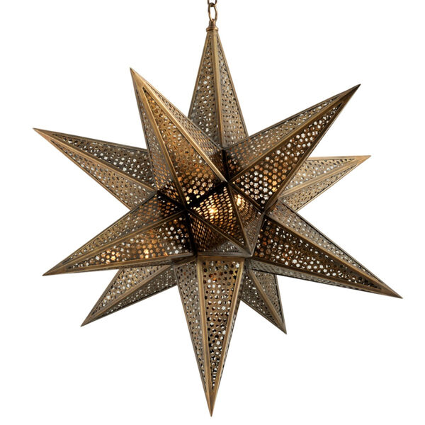 Star Of The East Old World Bronze 30-Inch Three-Light Chandelier, image 1