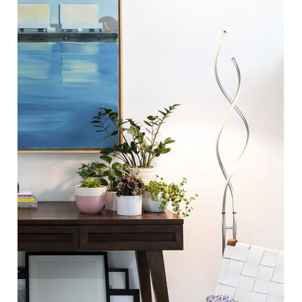 Embrace Silver Two-Light Integrated LED Floor Lamp, image 5