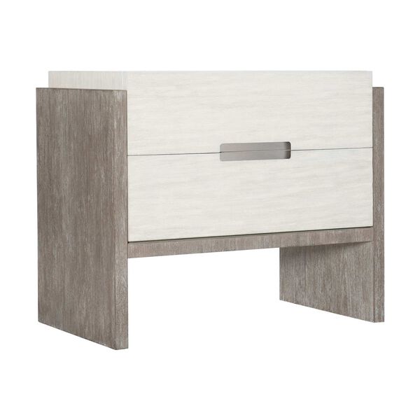 Foundations Linen Light Shale Two-Drawer Nightstand, image 3