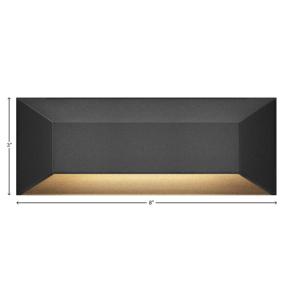 Nuvi Black Large Rectangular LED Deck Sconce, image 4