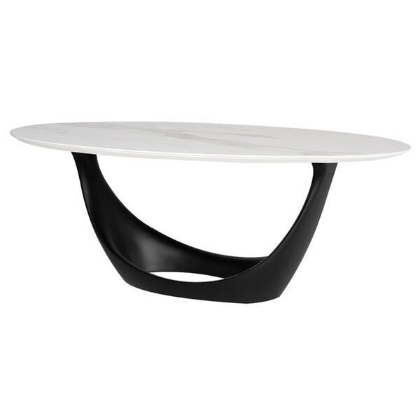Montana White and Black Dining Table, image 1