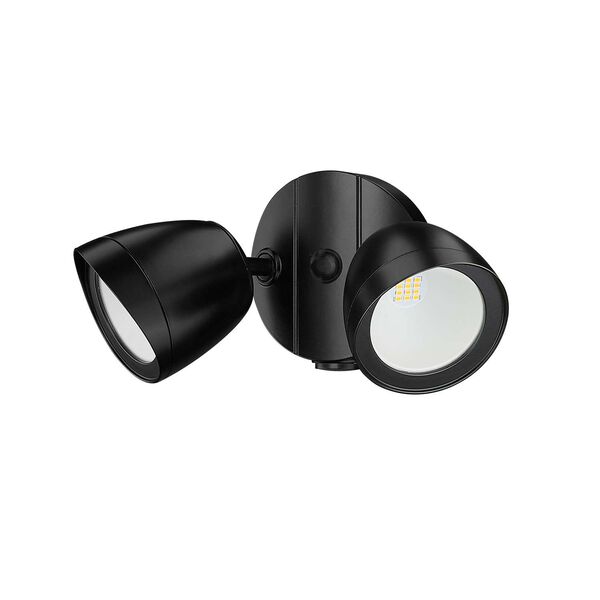 Powder Coated Black Two-Light LED Security Flood Light, image 3